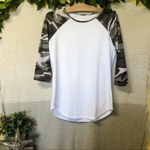 3/$30 Camo Baseball T-shirt